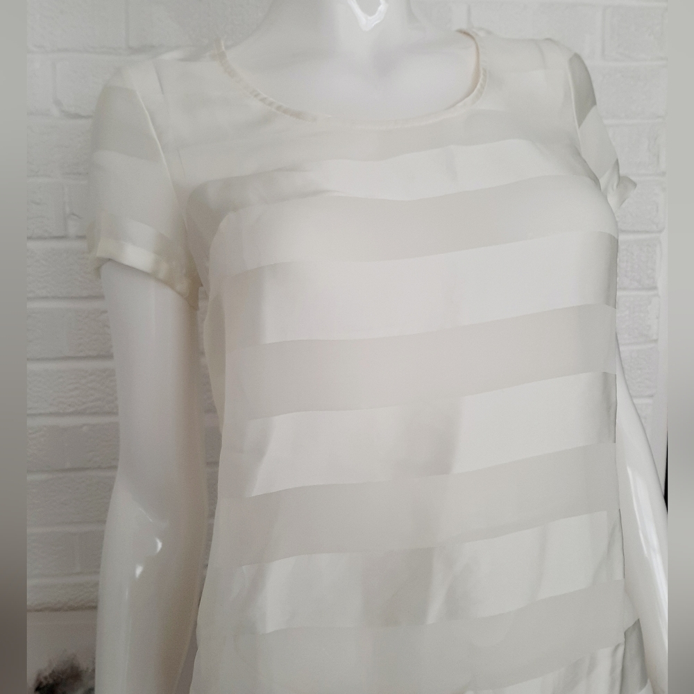 Striped sheer T-shirt